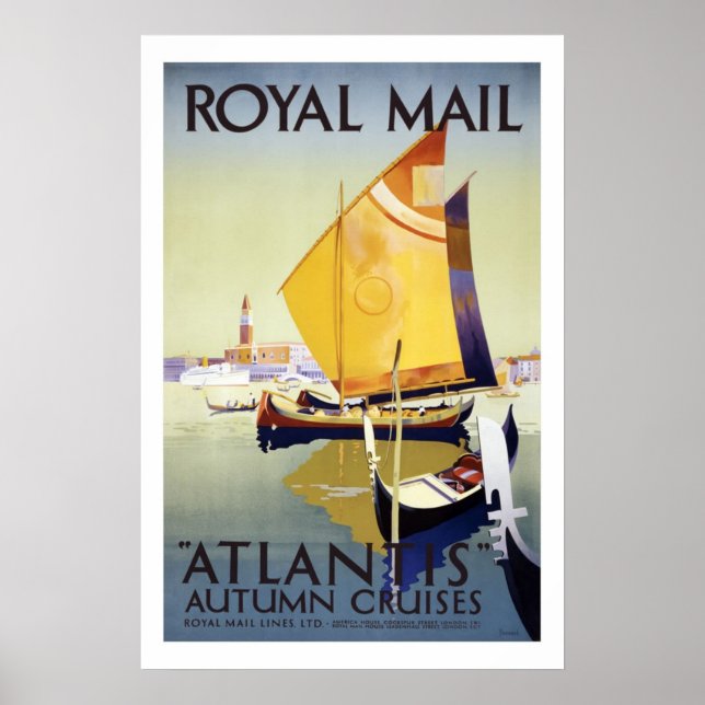 Affiches Atlantis Croisières d'automne Vintage voyage Affic (Devant)