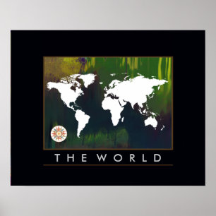 Affiches atlas, carte du monde