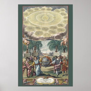 Affiches Atlas Coelestis par Doppelmaier, Astronomie Vintag