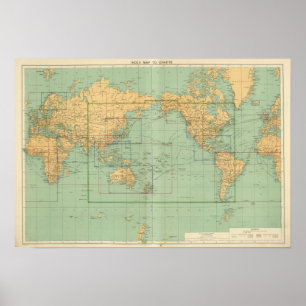 Affiches Atlas de marine marchande de carte d'index nouvel