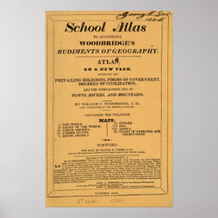 Affiches Atlas d'école, les rudiments de Woodbridge de