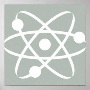 Affiches Atom gris cendré