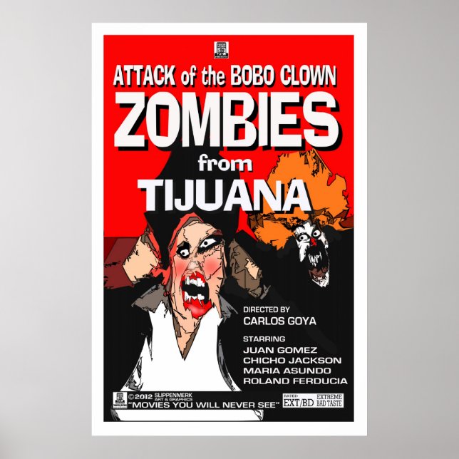 Affiches Attaque de Bobo Clown Zombies (Devant)