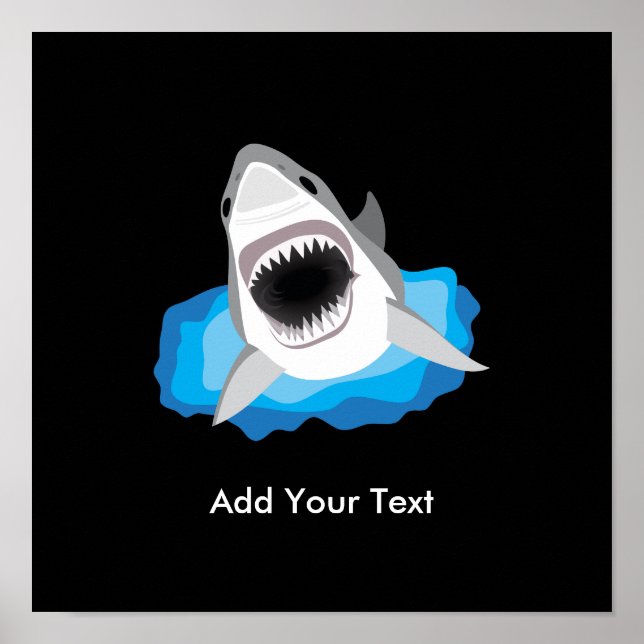 Affiches Attaque de requin - Ajoutez votre propre légende a (Devant)