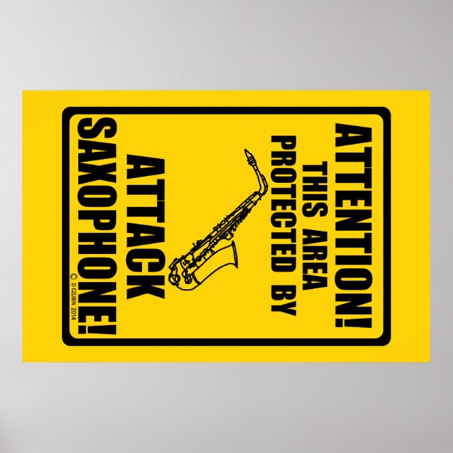 Affiches Attaquer le saxophone (Devant)