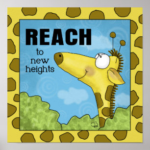 Affiches Atteindre New Heights Giraffe