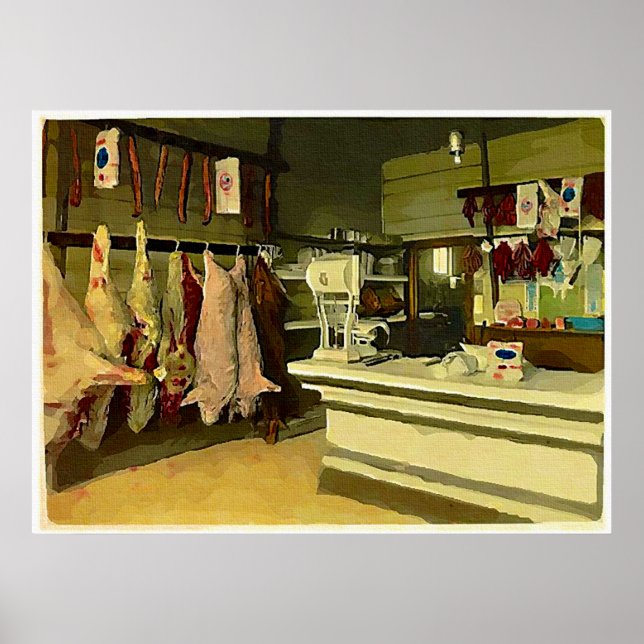 Affiches Attention à la viande (Devant)