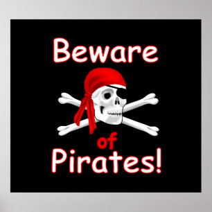 Affiches Attention à l'affiche des pirates