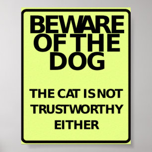 Affiches Attention Au Chien (Poster Drôle)