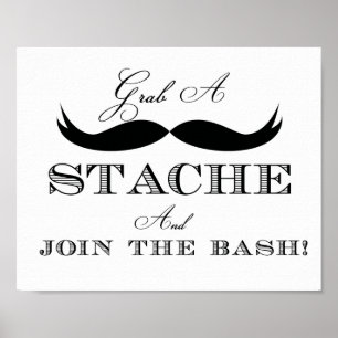 Affiches Attrapez un stache et rejoignez le panneau Bash