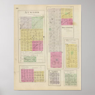 Affiches Atwood, Millbrook, Roscoe, Celia, Ludell, Kansas