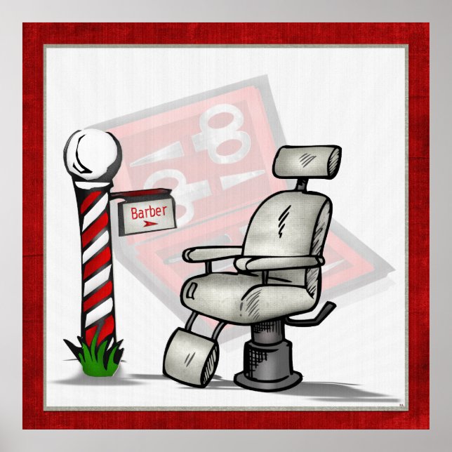 Affiches Au Coiffeur Décor (Devant)