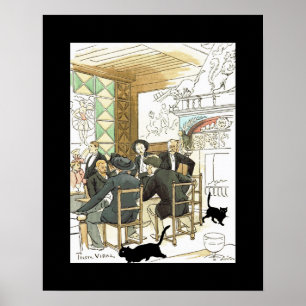 Affiches Au Conversation Noir ~ Au Chat Noir ~ Pierre Vidal