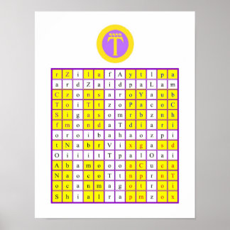 Affiches Aube Dorée Enochian Air Tablet / Watchtower