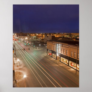 Affiches Aube sur Main Street à Bismarck, Dakota du Nord
