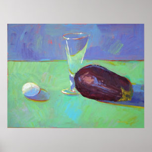 Affiches Aubergine et oeuf