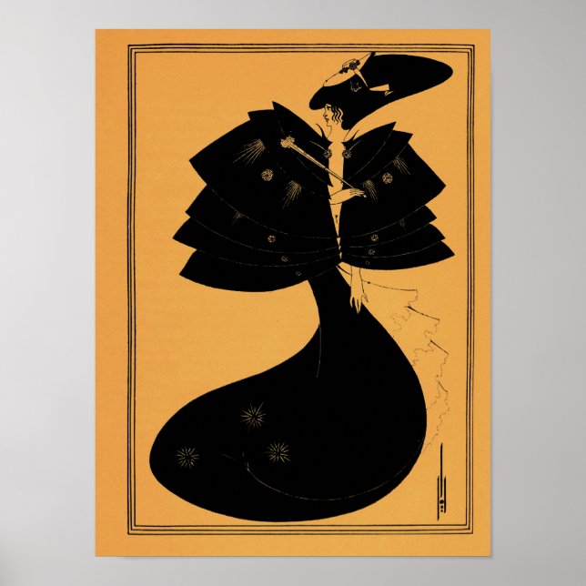 Affiches Aubrey Beardsley dessin de Salome (Devant)