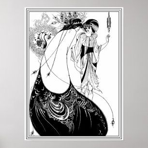 Affiches Aubrey Beardsley - La jupe Peacock