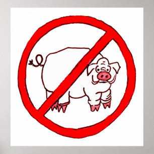 Affiches Aucun cercle de porcs