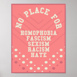 Affiches Aucun endroit pour la citation de homophobie