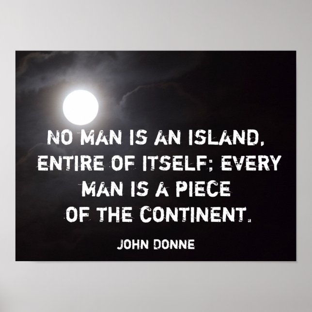 Affiches Aucun homme n'est une île, sur l'affiche John Donn (Devant)