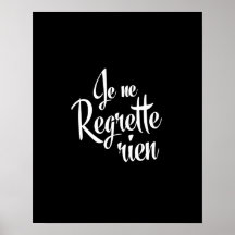 Aucun Regret Je ne Regrette Rien