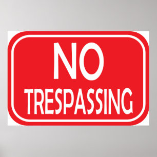 AFFICHES AUCUN TRASPASSEMENT
