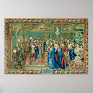 Affiches Audience accordée par Louis XIV au comte