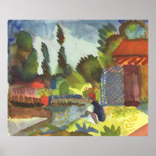 Affiches August Macke - Iceland Shank w/ sitting Arab 1914