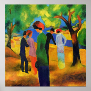 Affiches August Macke - Madame dans une veste verte