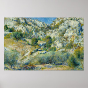 Affiches Auguste Renoir - Drapeaux rocheux à L'Estaque