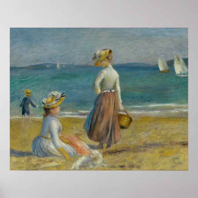 Affiches Auguste Renoir - Figurines sur la plage (Devant)