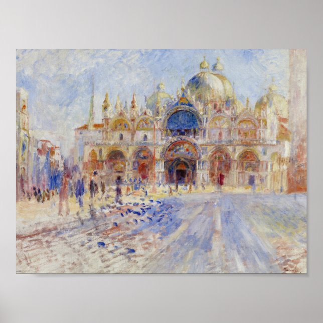 Affiches Auguste Renoir - La Piazza San Marco, Venise (Devant)