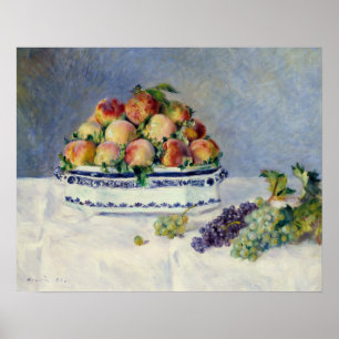 Affiches Auguste Renoir - Vie morte avec pêches et raisins