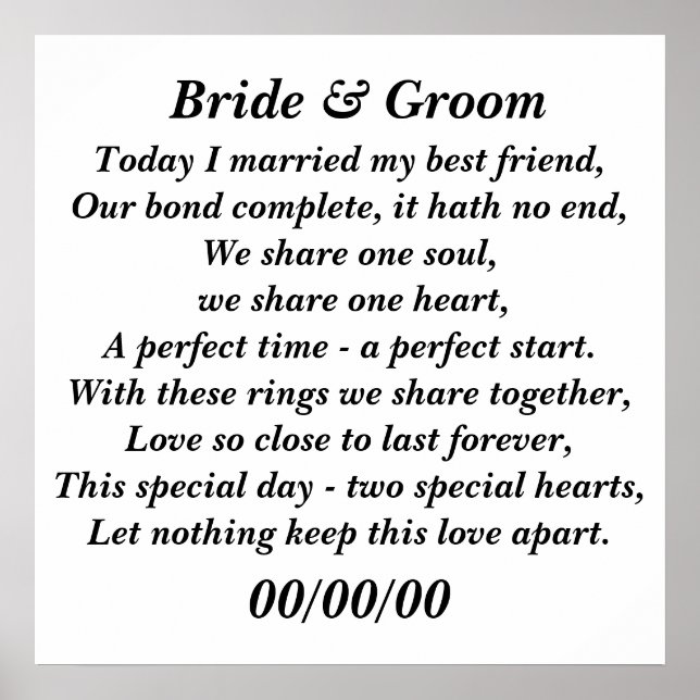 Affiches Aujourd'hui, j'ai épousé mon meilleur ami la perso (Devant)