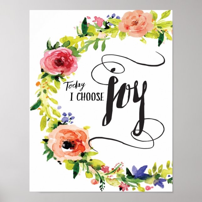 Affiches Aujourd'hui, je choisis Joy Art Print (Devant)