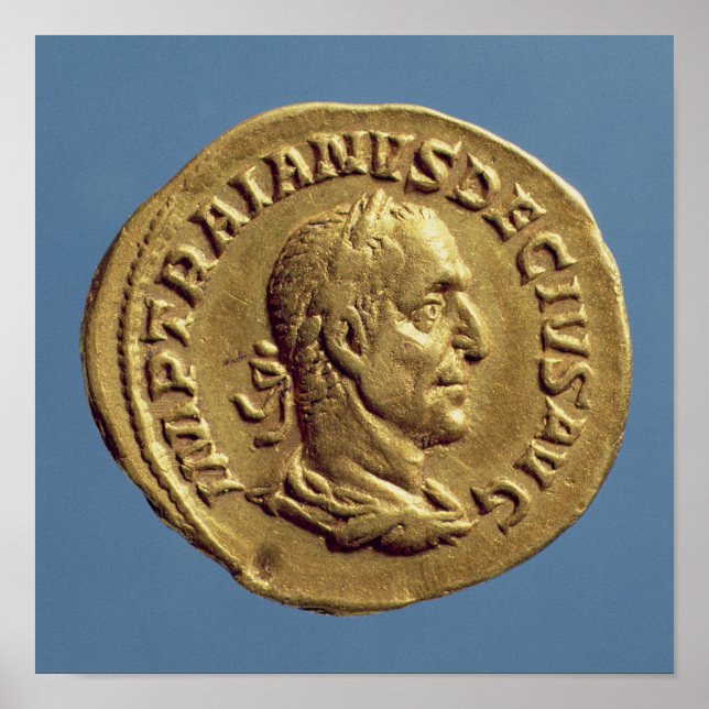 Affiches Aureus de Trajan Décius (Devant)