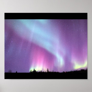 Affiches Aurores boréales Alaska Ciel Nuit Beau