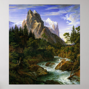 Affiches Aus de Koch - de Das Wetterhorn von der Rosenlaui,