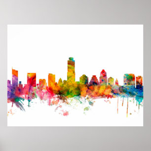 Affiches Austin Texas Skyline