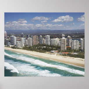 Affiches Australie, Queensland, Gold Coast, Main Beach -