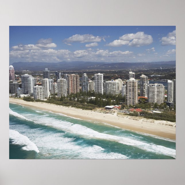 Affiches Australie, Queensland, Gold Coast, Main Beach - (Devant)