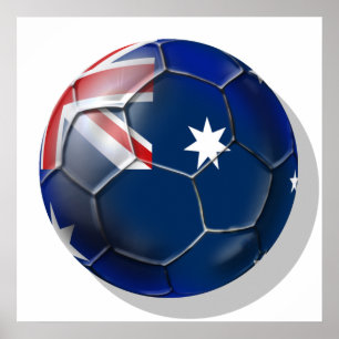 Affiches Australie Socceroos Fans de football drapeau austr