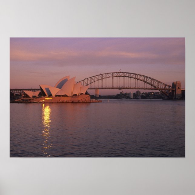 Affiches Australie, Sydney, Opéra de Sydney construit (Devant)