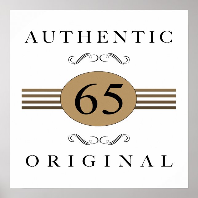 Affiches Authentic 65th Birthday (Devant)