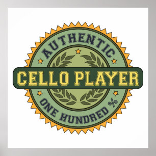Affiches Authentic Cello Player