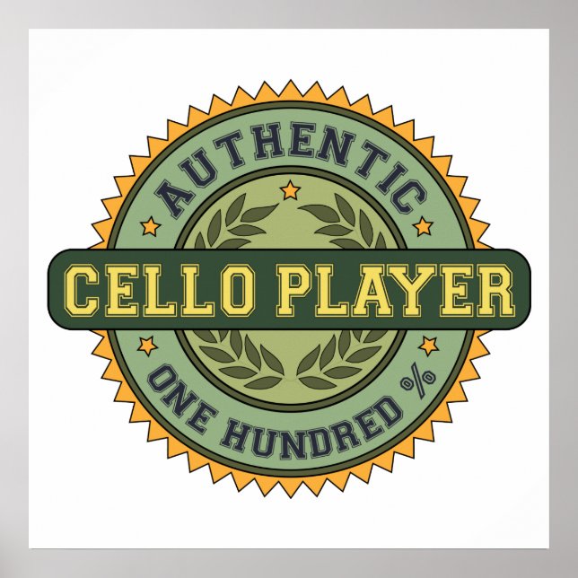 Affiches Authentic Cello Player (Devant)