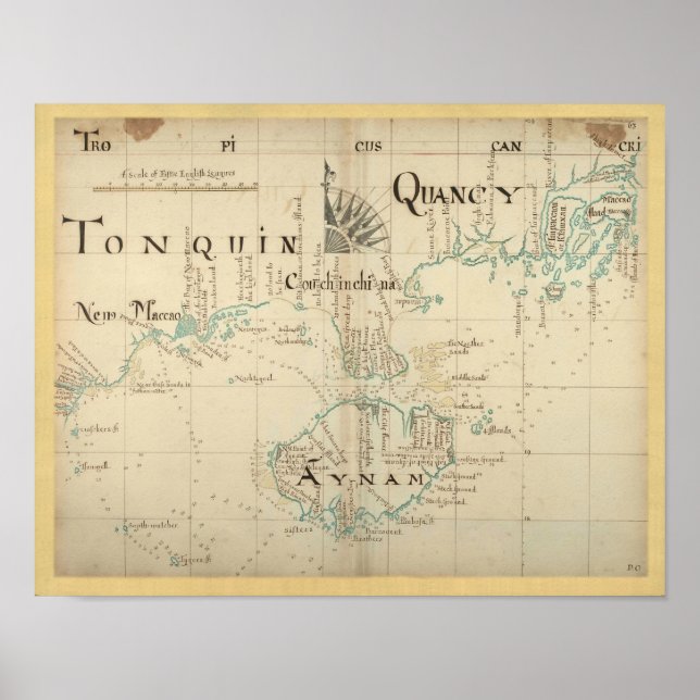 Affiches Authentique carte pirate de 1690 (Devant)