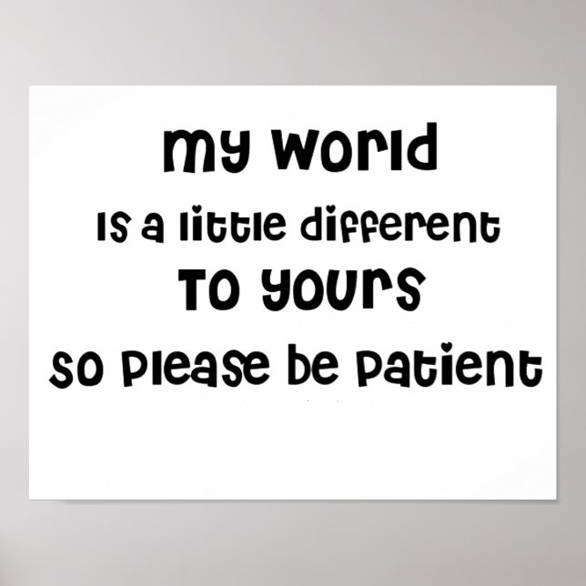 Affiches Autisme, Asperger, Sensibilisation aux besoins spé (Devant)