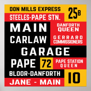 Affiches Autobus Rollsigns de l'extrême oriental TTC de